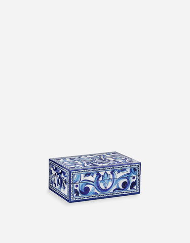 Home decor Dolce & Gabbana Dolce & Gabbana Small Decorated Plexiglass Box Blå | TCC202TCAMYUB008, 2