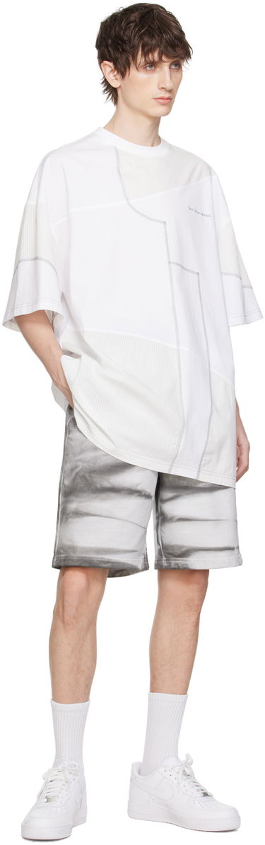 T-shirt Feng Chen Wang Feng Chen Wang Paneled T-Shirt Hvid | FMS17TS05, 3