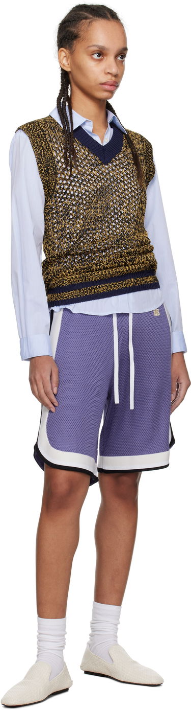 Shorts Wales Bonner Wales Bonner Rio Knit Shorts Lilla | US25KN11-KN01-500, 3