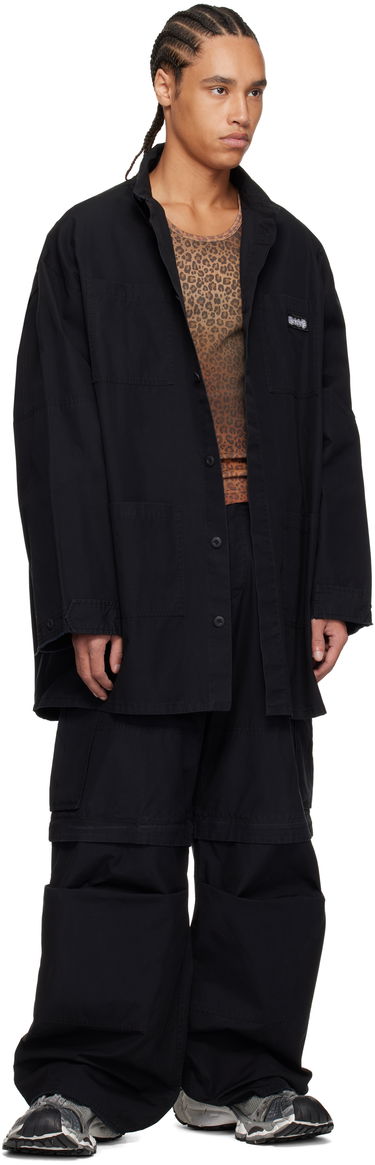 Skjorte 032C 032c Intermission Cargo Overshirt Sort | S25-URW-1402-000, 3