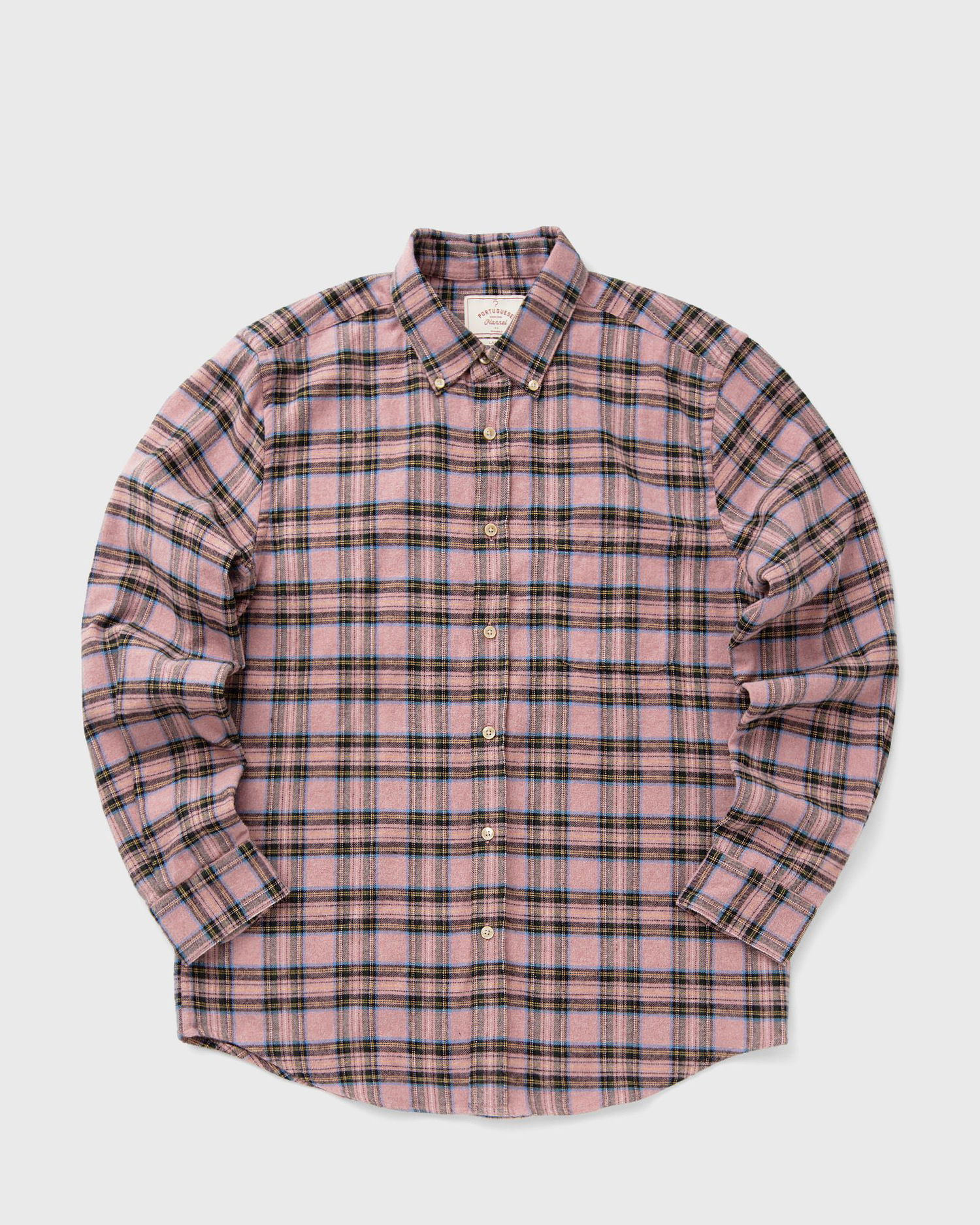 Skjorte Portuguese Flannel Plaid Flannel Shirt Lyserød | AW25.020.ROSE-YELLOW-BLACK-BLUE, 0