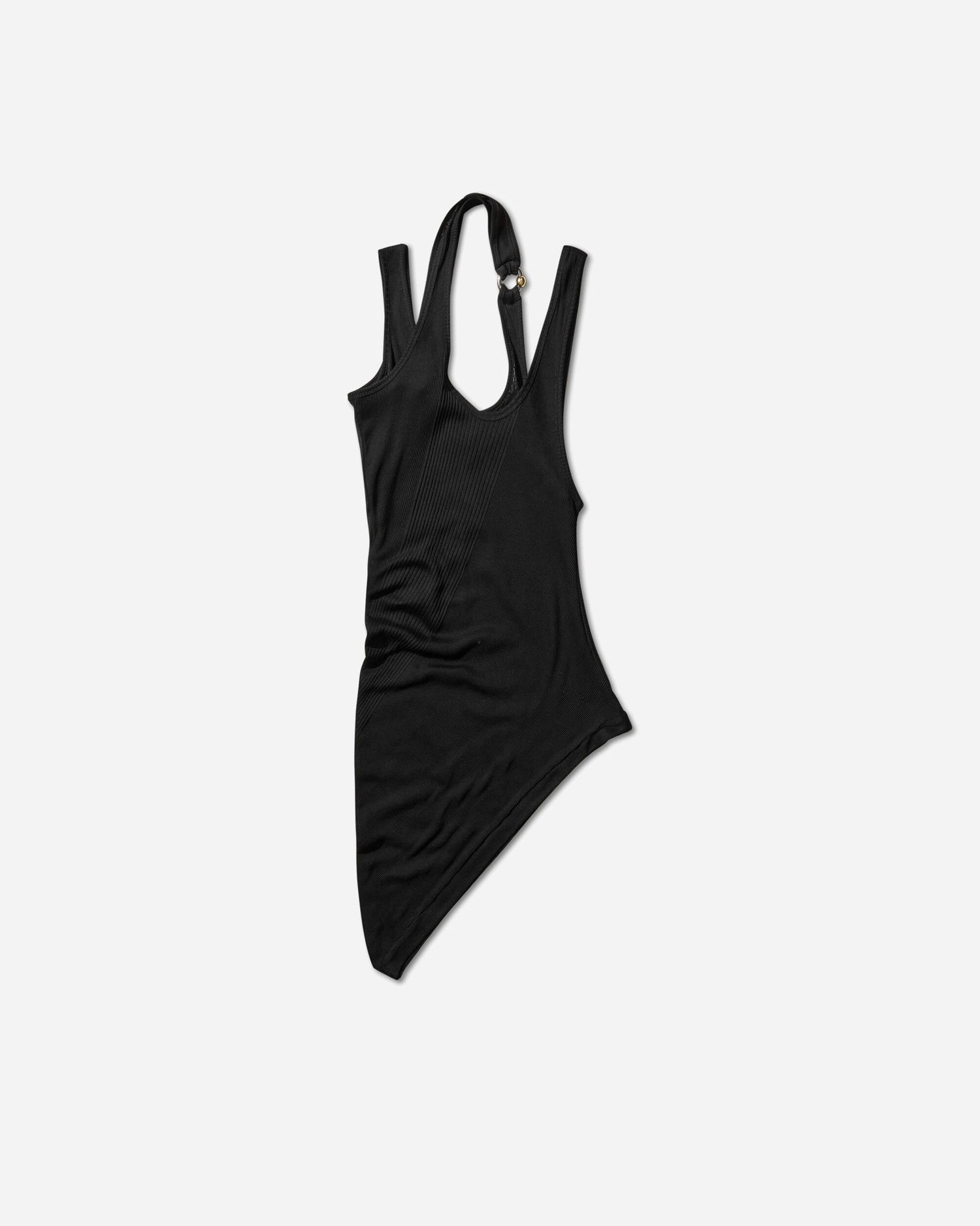 Tanktop Jean Paul Gaultier Piercing Asymmetrical Tank Top Sort | 2503WTO292J000 00, 1