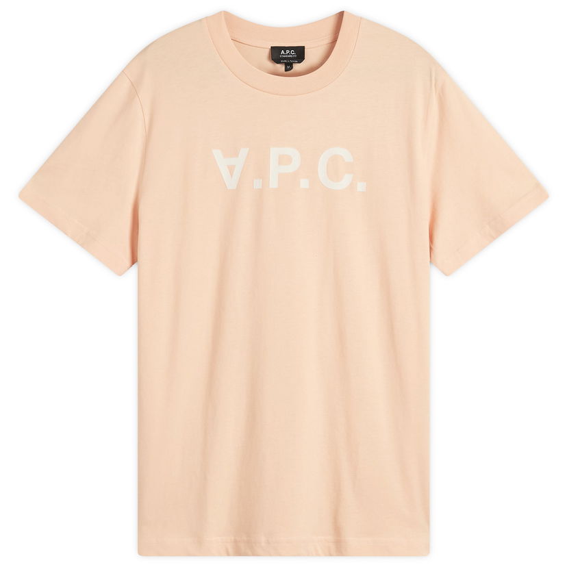 T-shirt A.P.C. Men's VPC Logo T-Shirt Size Small Lyserød | COHBM-M26384-ELB