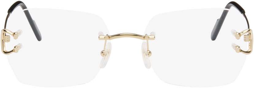 Solbriller Cartier C de Cartier Square Rimless Glasses Metalisk | CT0416O-001