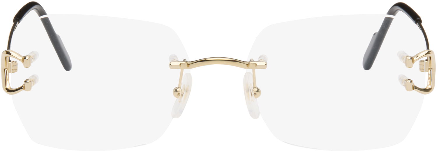 Solbriller Cartier C de Cartier Square Rimless Glasses Metalisk | CT0416O-001, 0