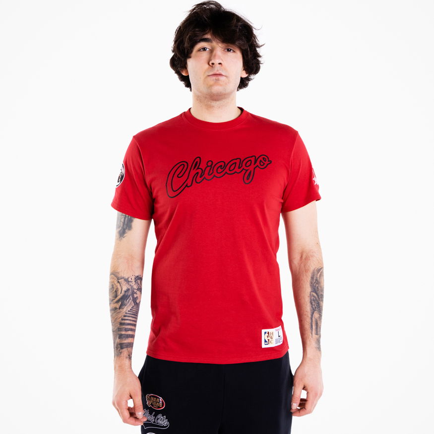 T-shirt Mitchell & Ness Champ City S/S Chicago Bulls Tee Rød | TCRW3237-CBUYYPPPSCAR, 0