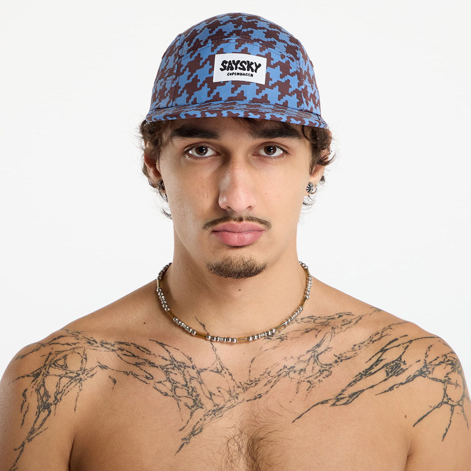 Kasket Saysky Combat Houndstooth Print Universal Fit 5-Panel Cap Flerfarvet | OUACA101C1047, 0