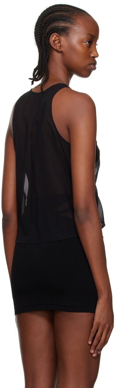 Tanktop Dion Lee Dion Lee Shirred Tank Top Sort | C3066P22, 2