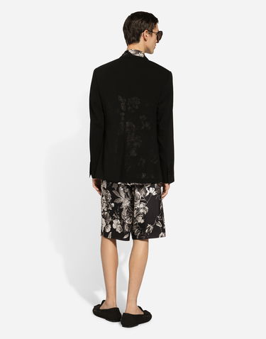 Shorts Dolce & Gabbana Floral-Print Silk Shorts Sort | GV37ATIS1VSHN5DY, 2