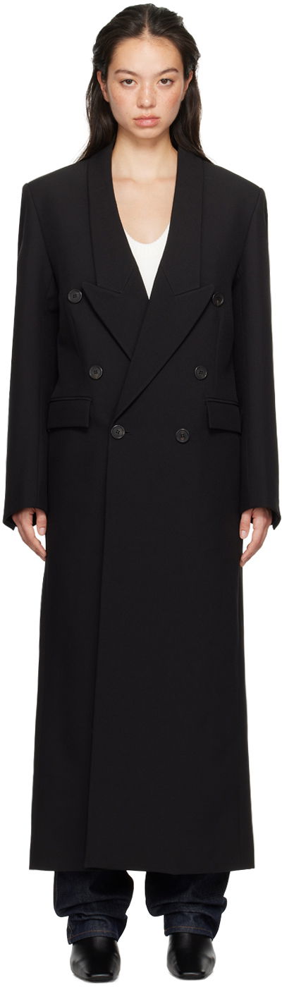 Frakker Coperni Coperni Long Double-Breasted Coat Sort | COPM22F3004