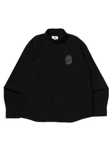 Skjorte BAPE Large Ape Head Oxford BD Shirt Sort | 1I80-131-008
