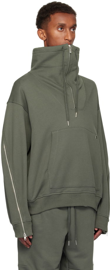 Sweatshirt Helmut Lang Helmut Lang Suitcase Quarter-Zip Sweatshirt Grøn | O06HM501, 1