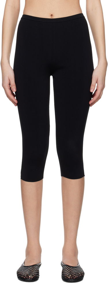 Leggings TOTEME TOTEME Compact Knit Capri Trousers Sort | 252-WRB0276-YA0187, 0