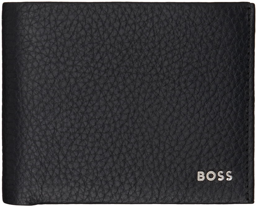 Tegnebog BOSS Black Leather Logo Lettering Wallet Sort | 50529512