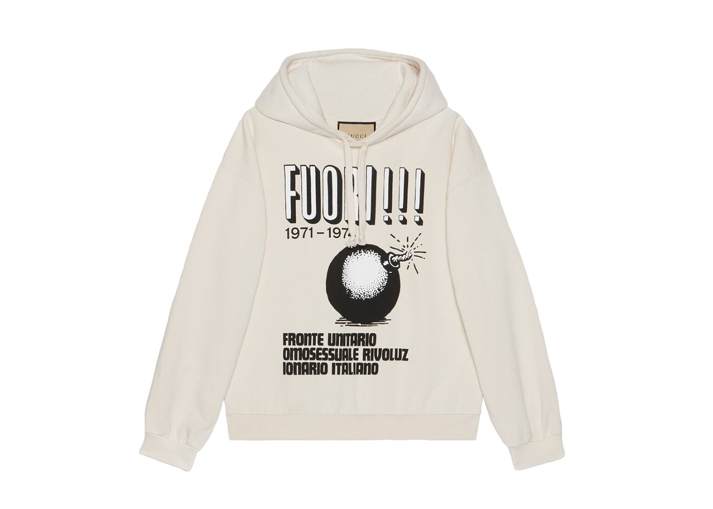 Sweatshirt Gucci Cotton Jersey Hoodie Beige | 721427 XJFL7 9162, 0
