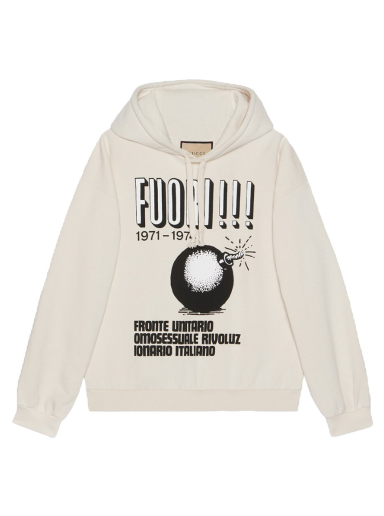 Sweatshirt Gucci Cotton Jersey Hoodie Beige | 721427 XJFL7 9162