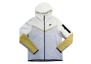 Sweatshirt Nike Sportswear Tech Fleece Full Zip Hoodie White/Yellow/Baby Blue Grå | CU4489-102, 0