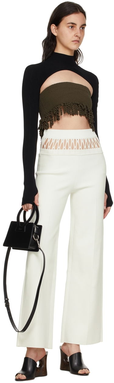 Bukser Dion Lee Dion Lee Fishnet Tailored Trousers Hvid | C7059S22, 3