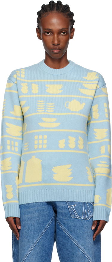 Sweater JW Anderson JW Anderson Crockery Jacquard Sweater Flerfarvet | KW1490-YN0379, 0