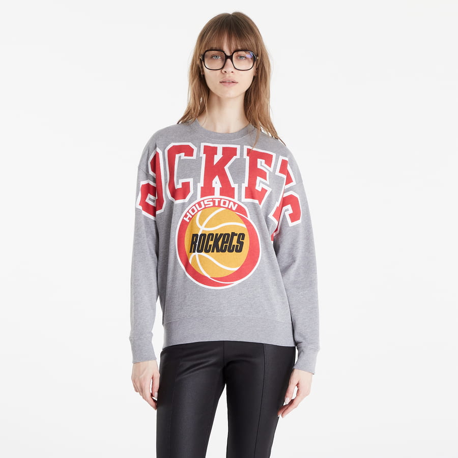Sweatshirt Mitchell & Ness Logo LT Fleece Grå | FCPO1243-HROYYPPPGYHT, 0