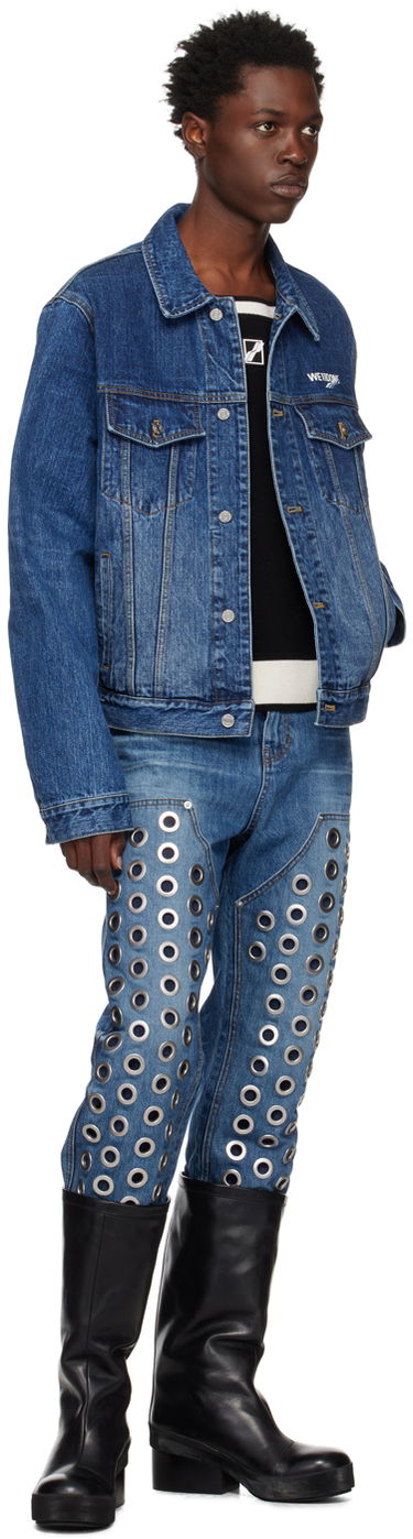 Jakke We11done We11done Faded Denim Jacket Blå | WD-DJ3-22-318-U-BL, 3
