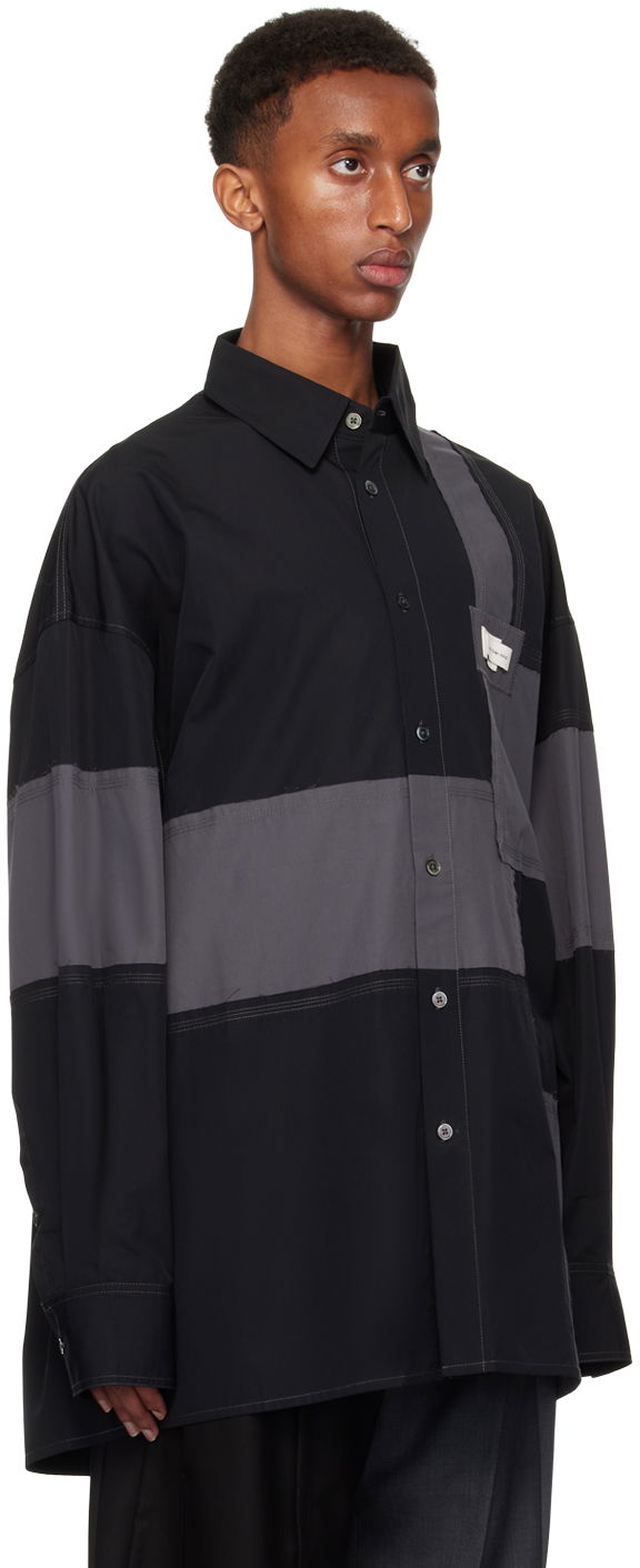 Skjorte Feng Chen Wang Feng Chen Wang Deconstructed Patchwork Shirt Sort | FMF18SR02, 1