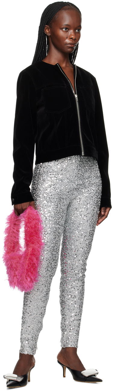 Leggings We11done We11done Sequined Leggings Metalisk | WD-LE3-23-246-W-SV, 3