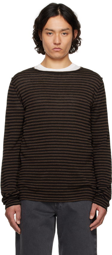 Sweater The Row The Row Striped Lillard Sweater Brun | 885-Y889, 0