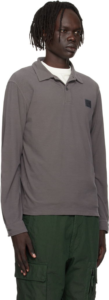 Polo skjorte Stone Island Stone Island Long Sleeve Cotton Jersey Polo Grå | K2S15 2200011 S0F11, 1
