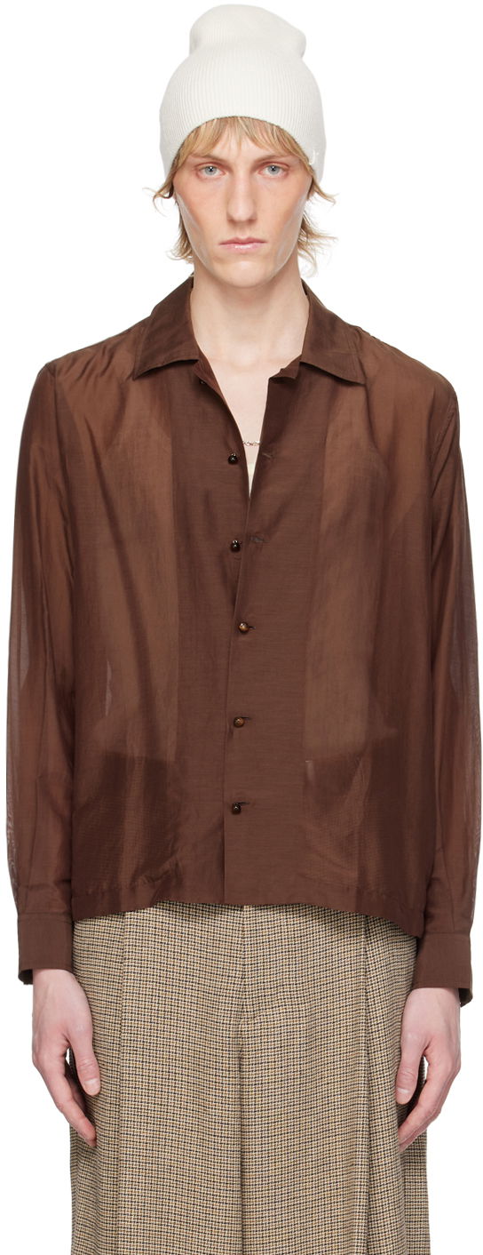 Beanie Bode Sheer Button-Up Shirt Hvid | MRS24SH047, 0