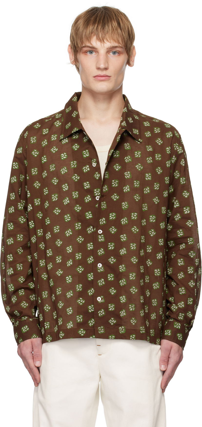 Skjorte Bode Hop Tree LS Shirt Brun | MRF24SH030