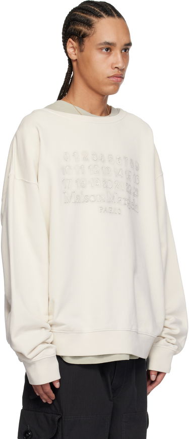 Sweater Maison Margiela Maison Margiela Embroidered Sweatshirt Grå | S50GU0230 M25017, 4