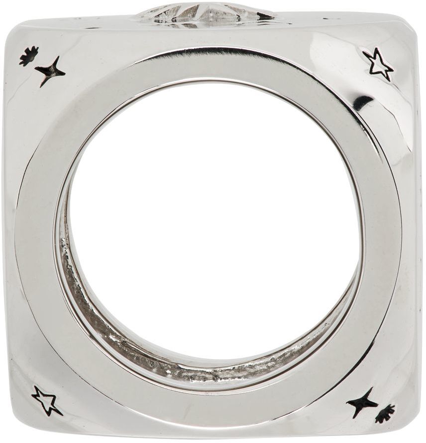 Ring We11done We11done Logo & Graphic Ring Metalisk | WD-AJ1-22-716-U-SV, 1