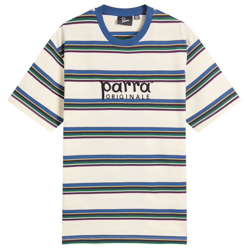T-shirt By Parra Parra Originale Striped T-Shirt, Size Large Flerfarvet | 53520-WHT