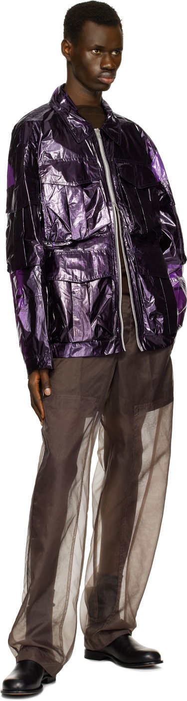 Vindjakke Dries Van Noten Dries Van Noten Overdyed Transparent Jacket Lilla | 251-020532-1258, 3