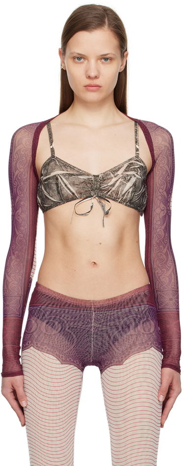 Sweater Jean Paul Gaultier Purple & Burgundy 'The Cartouche' Cardigan Lilla | 24/25-F-TO126-T515-300128, 0