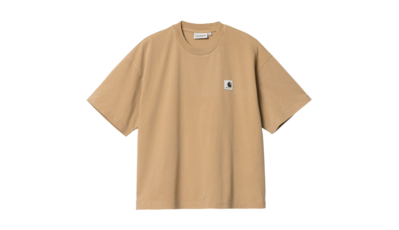 T-shirt Carhartt WIP Nelson T-Shirt Dusty H ''Brown Garment Dyed'' Beige | I029647_07E_GD, 1