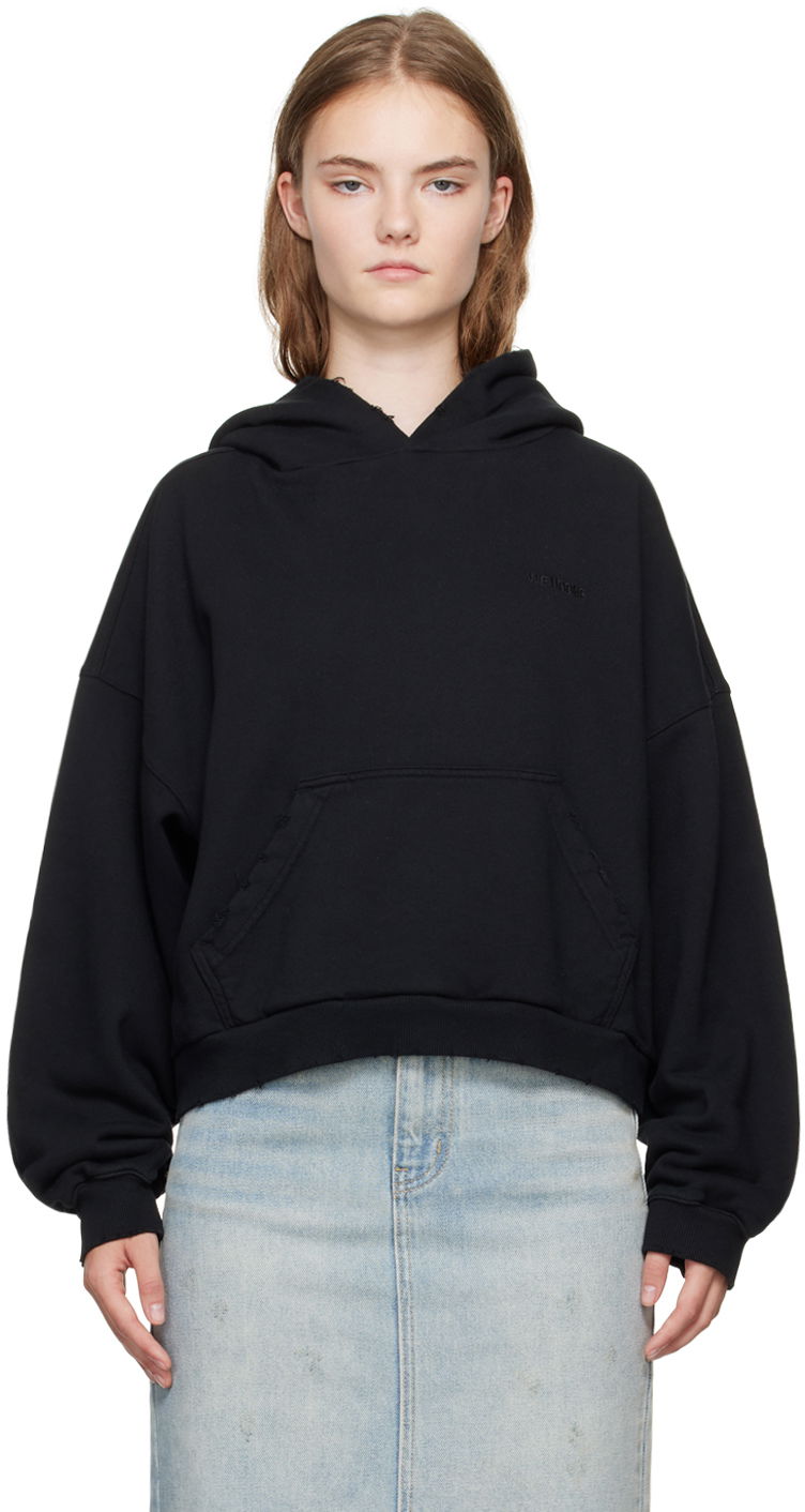 Sweatshirt We11done Layered Hoodie Sort | WD-TH2-24-835-U-BK, 0