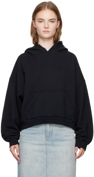 Sweatshirt We11done Layered Hoodie Sort | WD-TH2-24-835-U-BK, 0