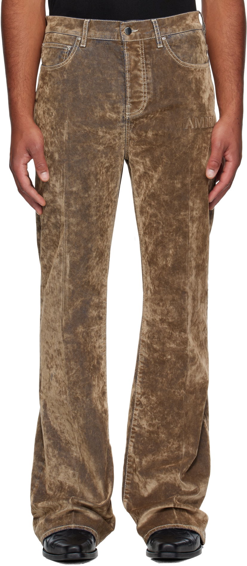 Jeans AMIRI AMIRI Velvet Flare Jeans Brun | AMDNFR1027