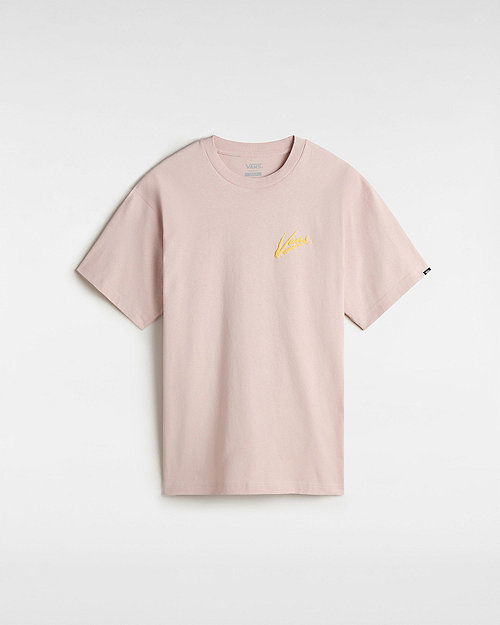 T-shirt Vans Vans Brush Script T-Shirt, Size L Lyserød | VN000K42O3N