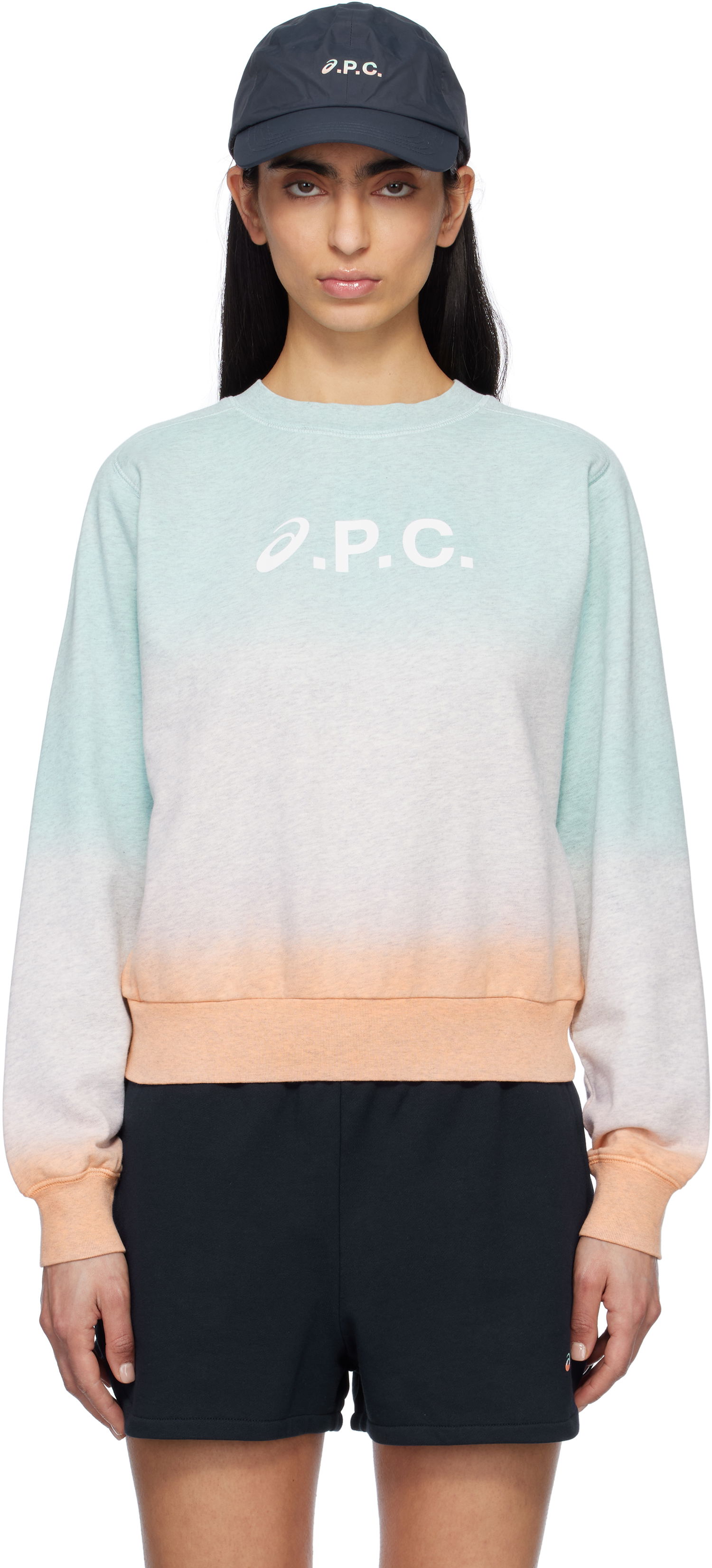 Sweater A.P.C. A.P.C. ASICS Edition Dip Dye Sweatshirt Grøn | COEZD-F27957, 0