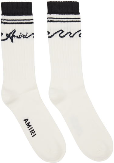 Sokker AMIRI White & Black '' Wave Socks Hvid | AMACSK1010, 0