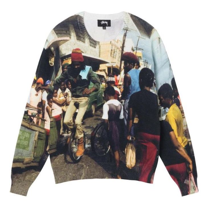Sweater Stüssy Peter Tosh Print Sweater Flerfarvet | 117145