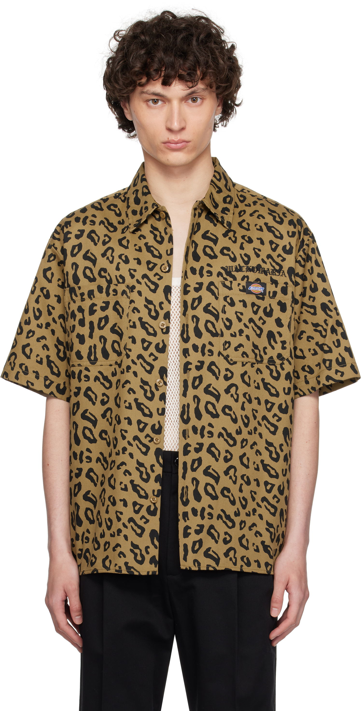 Skjorte WACKO MARIA WACKO MARIA x Dickies Leopard Print Work Shirt Brun | 25SS-WMS-DC02, 0