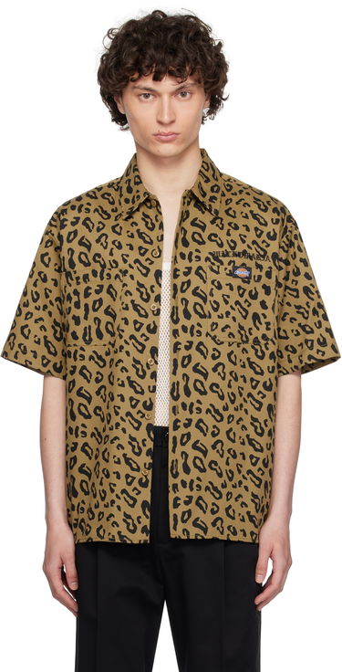 Skjorte WACKO MARIA WACKO MARIA x Dickies Leopard Print Work Shirt Brun | 25SS-WMS-DC02, 0