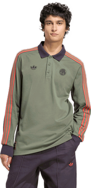 Polo skjorte adidas Originals FC Bayern Munich Icon Long Sleeve Polo Shirt Grøn | jn0253, 4