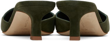 Skopleje Manolo Blahnik Manolo Blahnik Moiramu Suede Mules Grøn | 225-1957-0003, 1