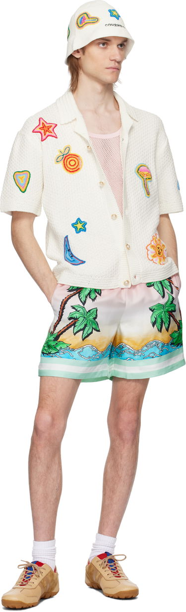 Shorts Casablanca Casablanca Tennis Club Silk Shorts Flerfarvet | MS25-TR-012-05, 3