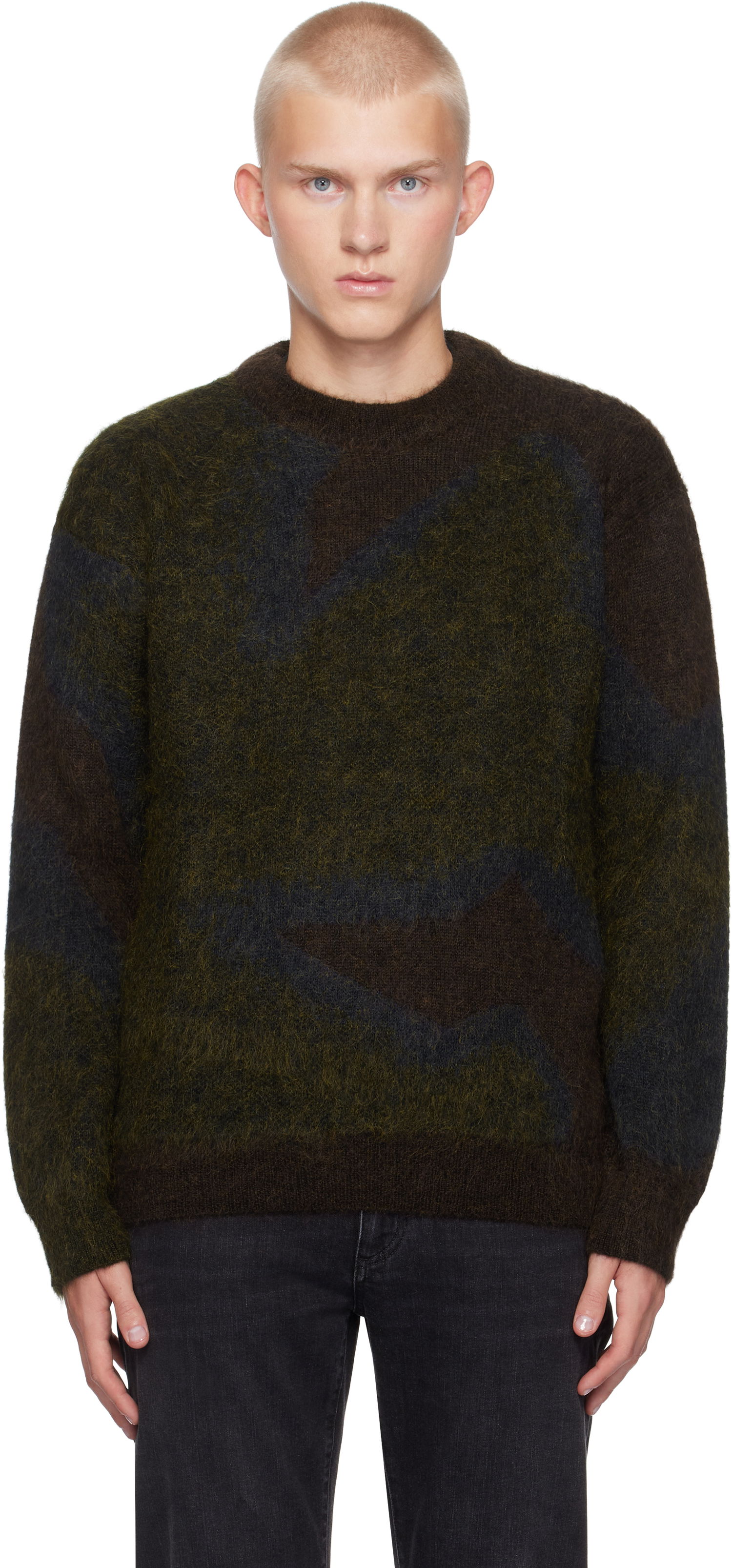 Sweater Paul Smith Paul Smith Photogram Leaves Mohair-Blend Sweater Grøn | M1R-923Y-N02512-73, 0